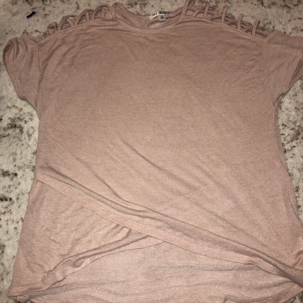 Open shoulder flowy top